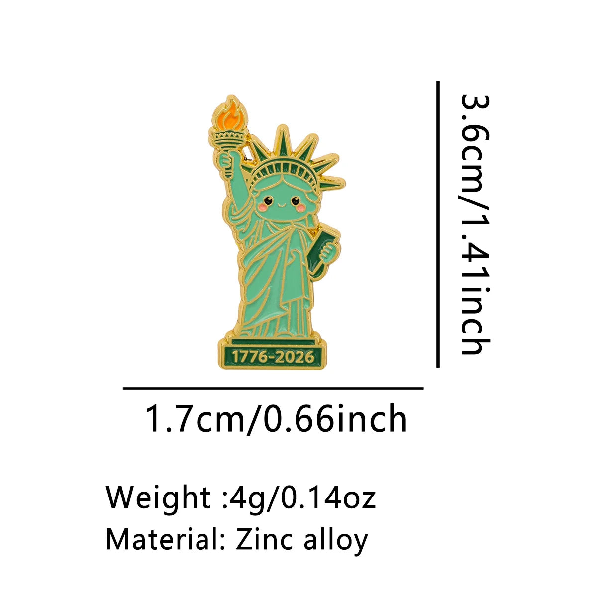 1776-2026 Lady liberty Pin