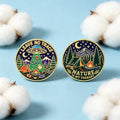Camping and UFO Night Scene Pins