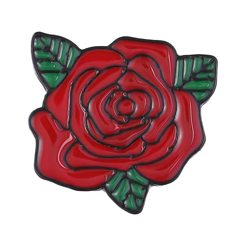 Vintage Rose Flower Pin