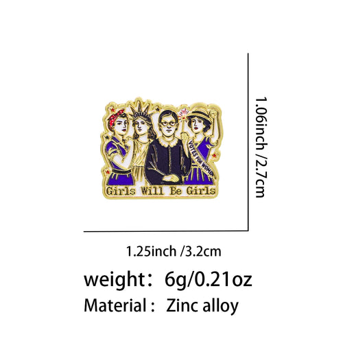 Girls Will Be Girls Gothic Pin