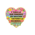 Mateo 21:22 Floral Heart Pin