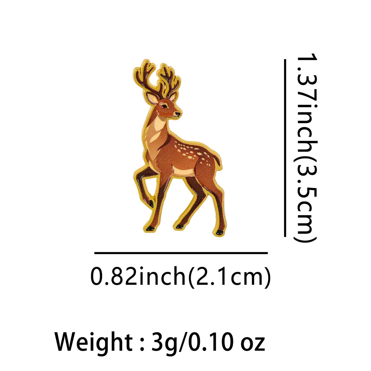 Goldene Hirschgeweih-Brosche