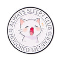 Always Sleepy Club Cat Pin