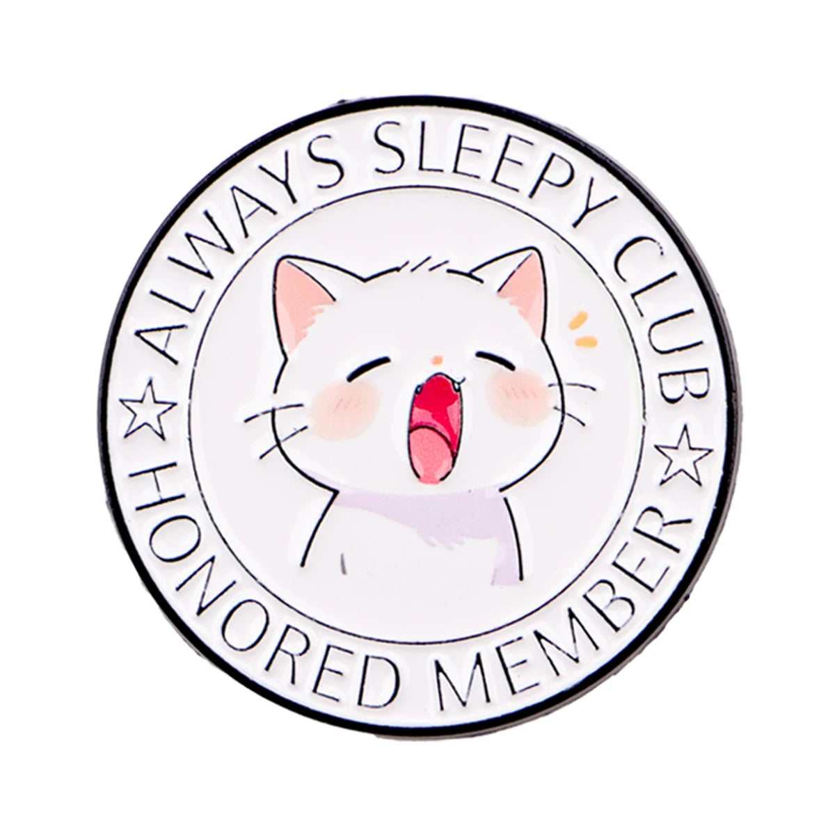 Always Sleepy Club Cat Pin
