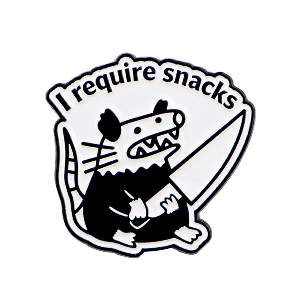 I Require Snacks Pirate Rat Pin