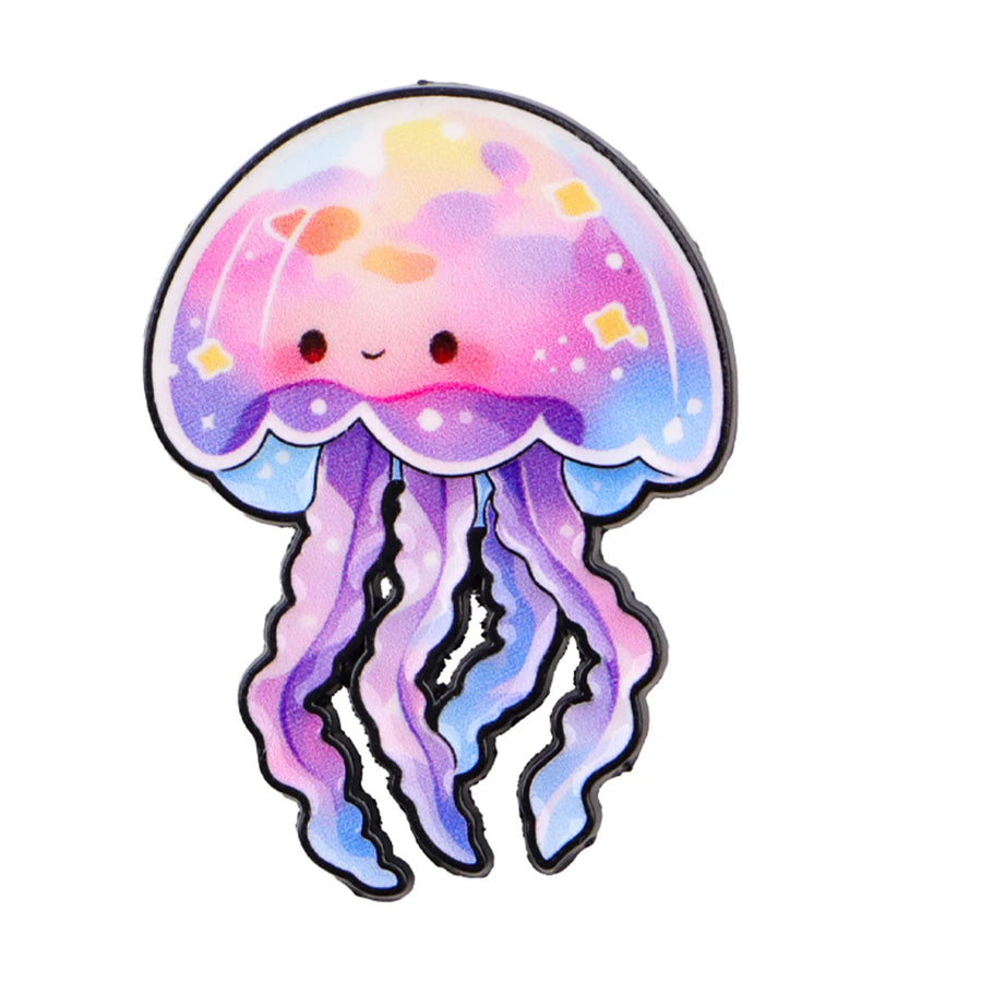 Pastel Rainbow Jellyfish Pin