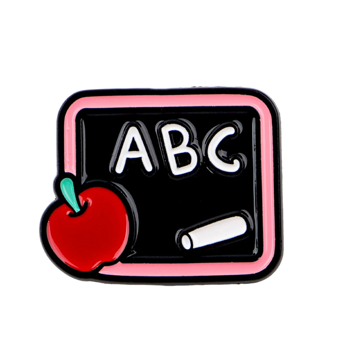 ABC-Tafel und Apfel-Lehrer-Anstecknadel