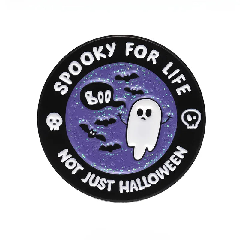Spooky for Life Ghost Pin