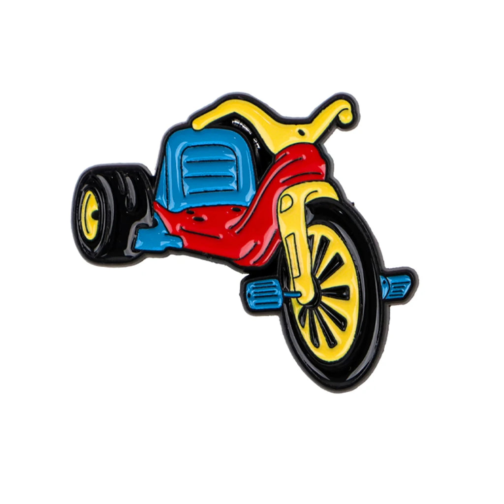 Colourful Retro Tricycle Pin