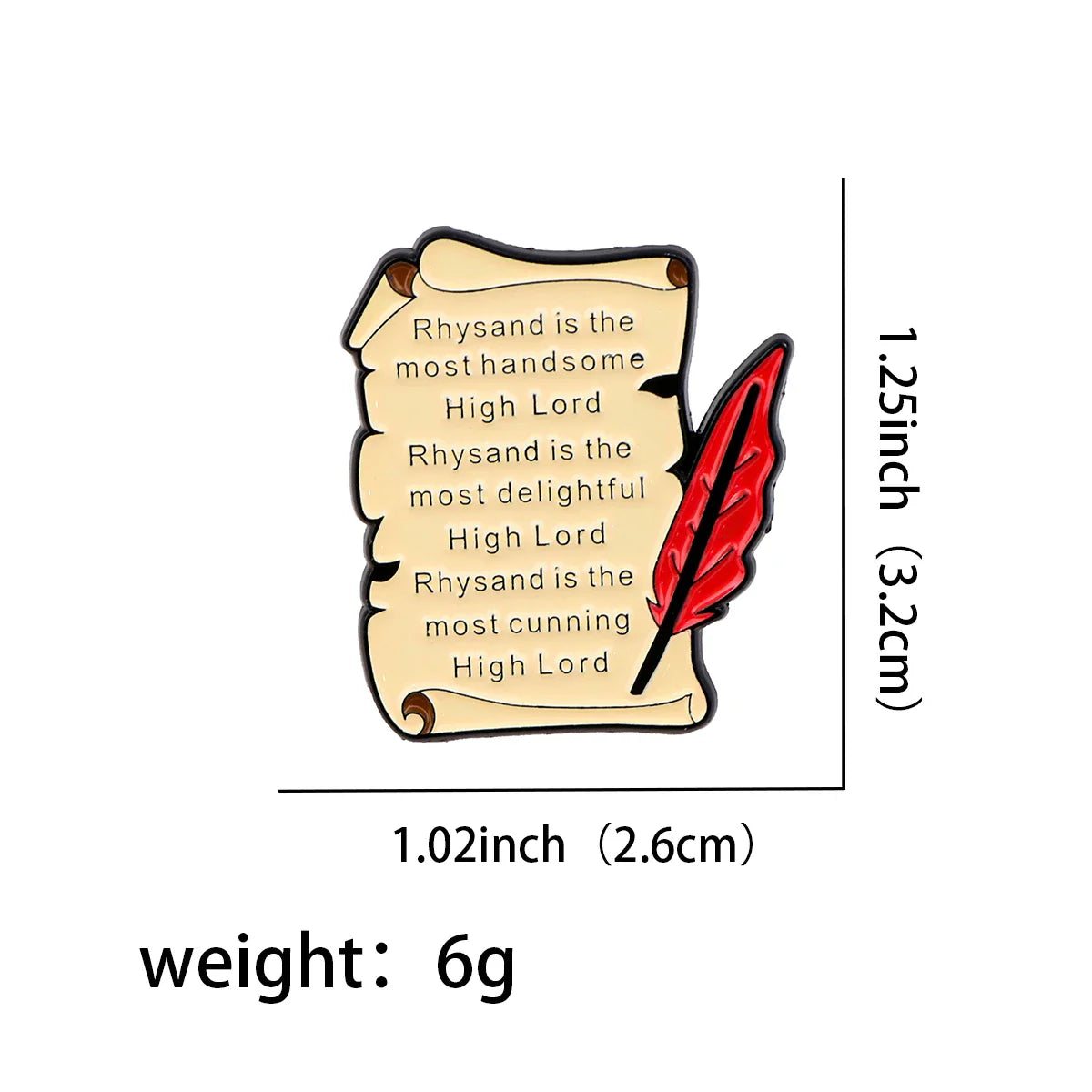 ACOTAR Letters Enamel Pin 1 / MULTI