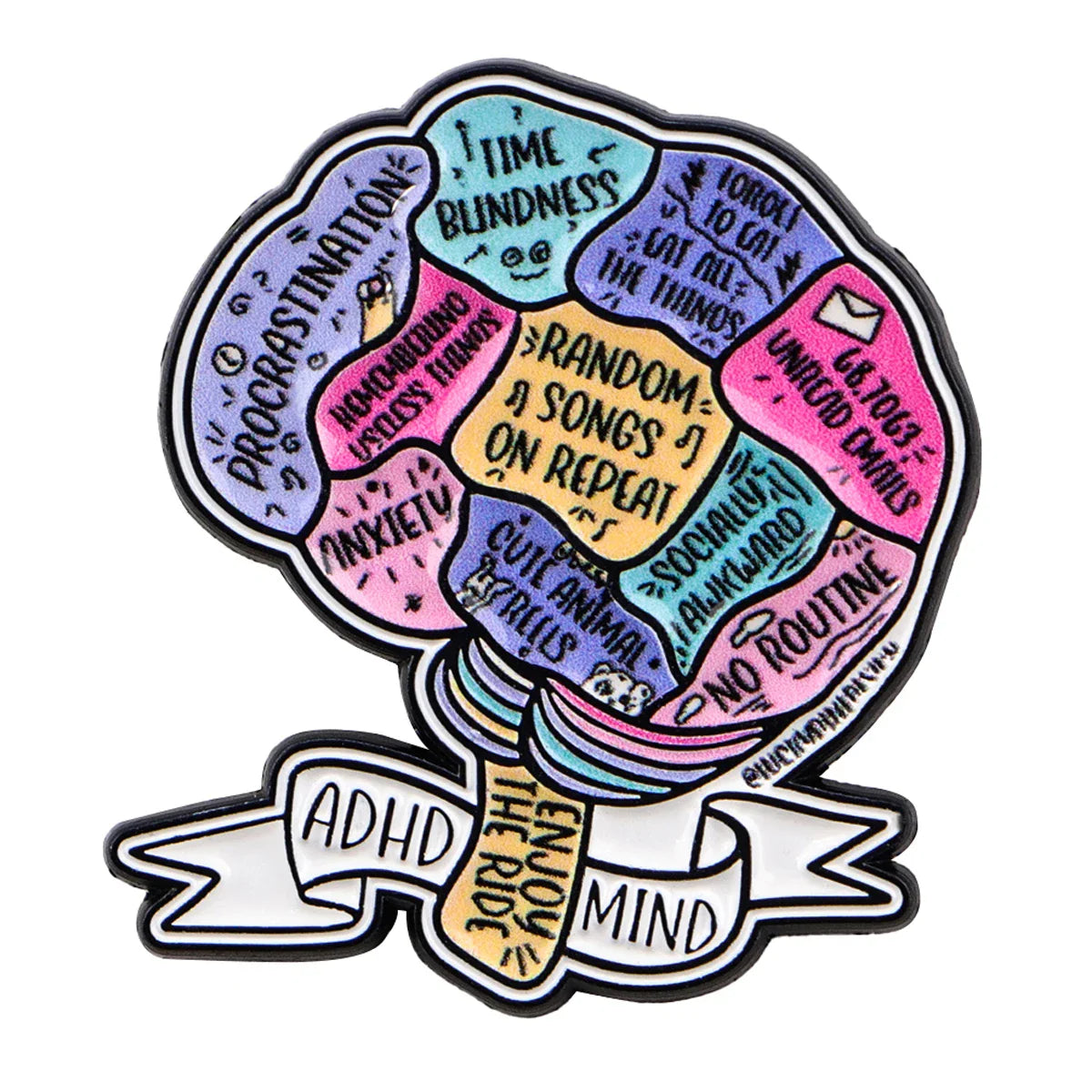 ADHD Mind Enamel Pin 1