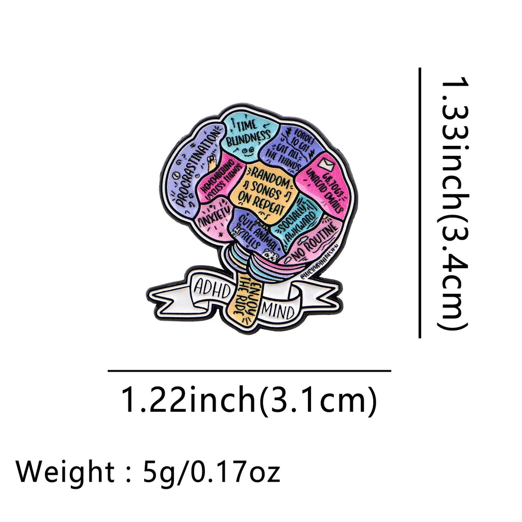 ADHD Mind Enamel Pin 1
