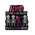 ADHD Awareness Enamel Pin Skeleton Brooch Pines Lapel Pins Badge on Backpack Clothing Accessories Fashion Jewelry