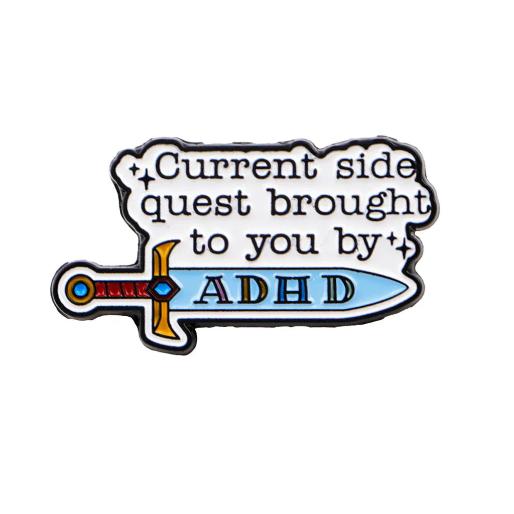 ADHD Awareness Enamel Pin Sword Brooches Lapel Pins Badge on Backpack Clothing Accessories Fashion Jewelry Kids Gift - 1