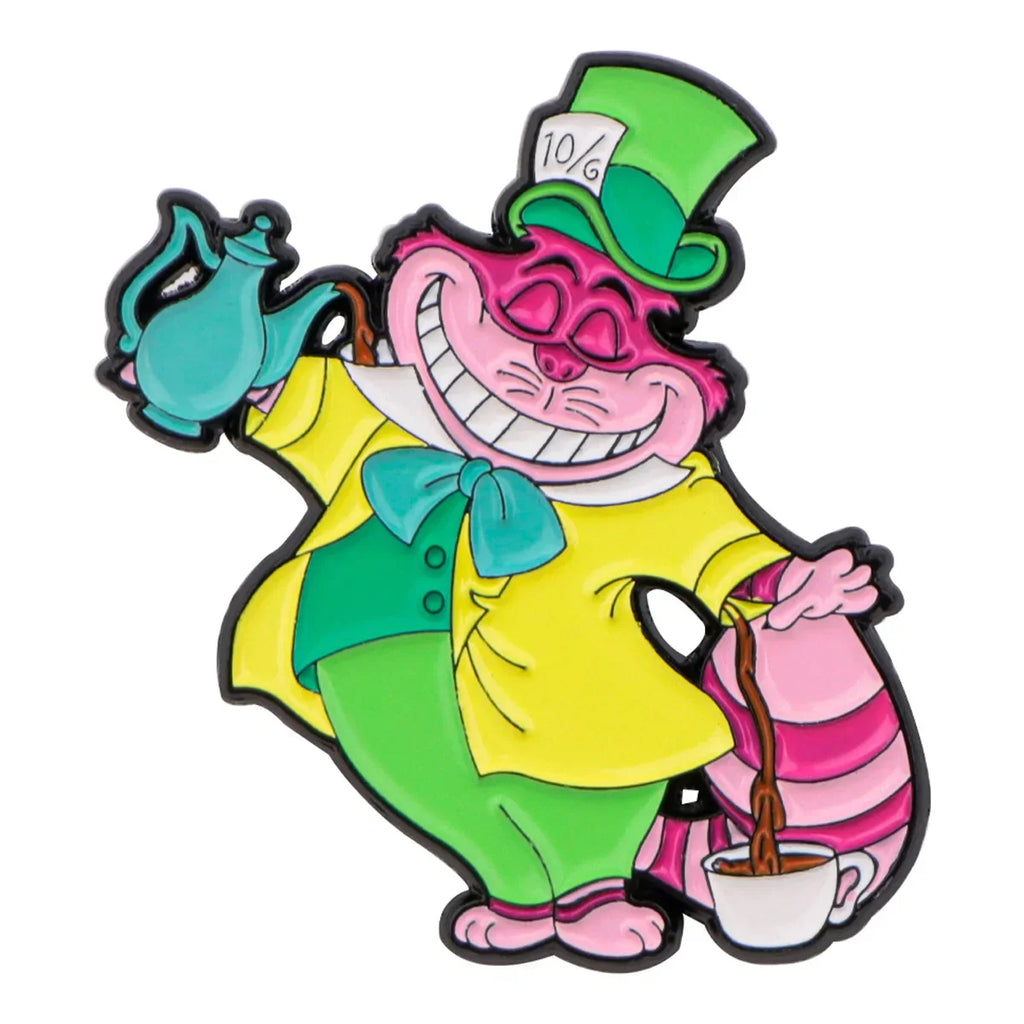 Alice In Wonderland Cheshire Cat Mad Hatter Enamel Pin 1