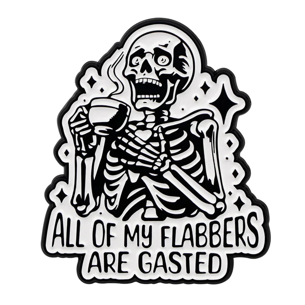 Skeleton Enamel Pin Punk Brooch Pines Lapel Pins Badge on Backpack Clothing Accessories Gothic Jewelry Halloween Gifts