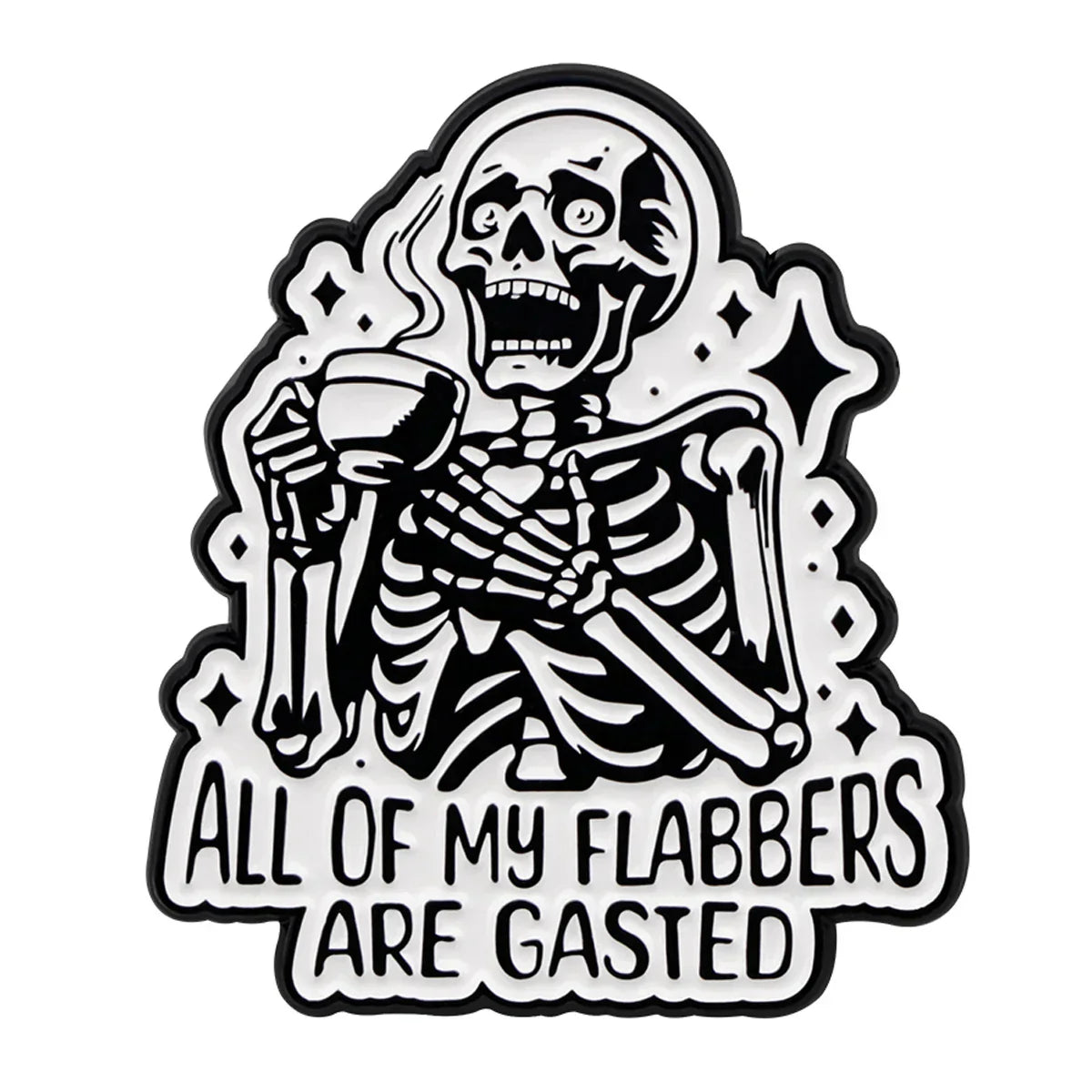 Skeleton Enamel Pin Punk Brooch Pines Lapel Pins Badge on Backpack Clothing Accessories Gothic Jewelry Halloween Gifts