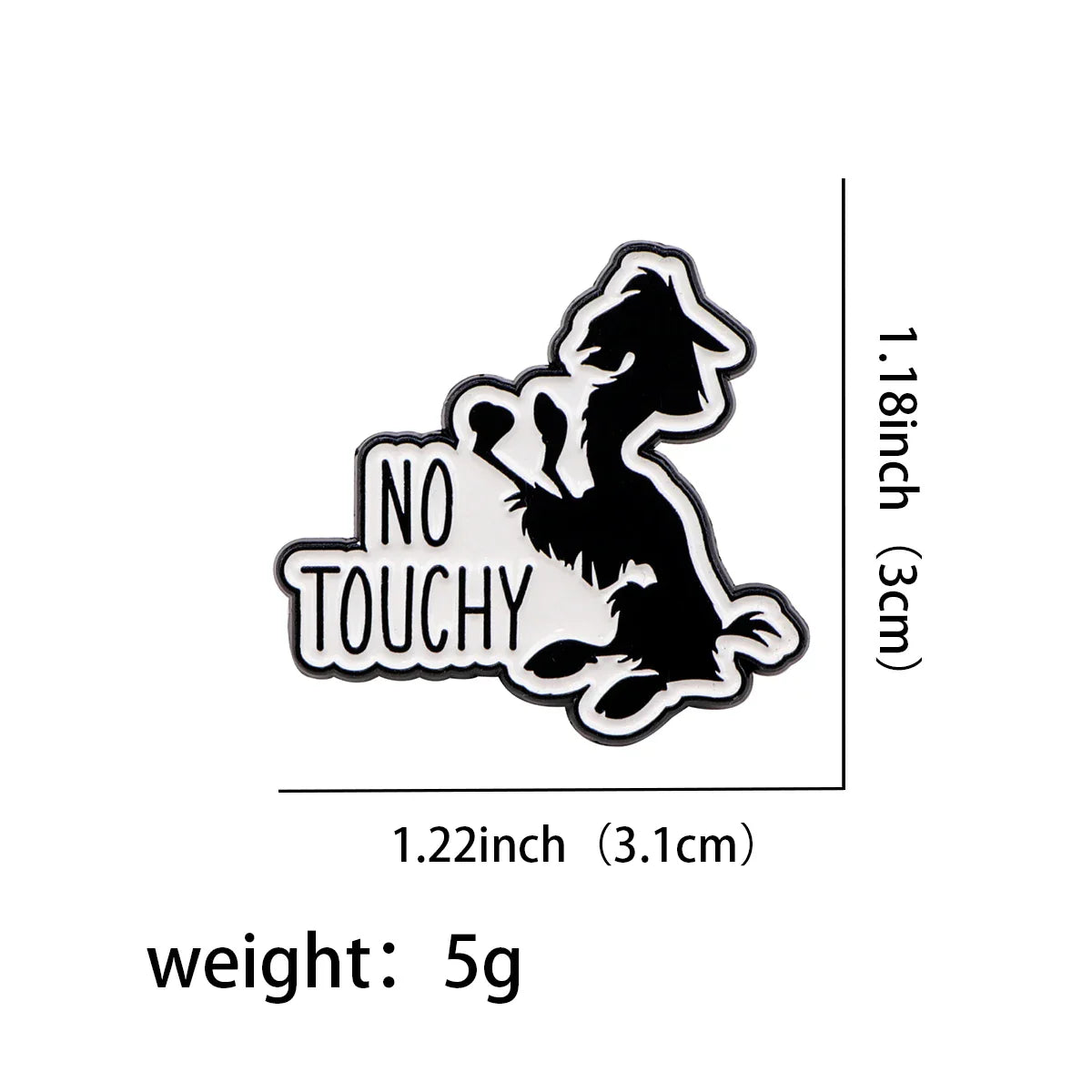 Alpaca ’No Touchy’ Enamel Pin 1 / MULTI