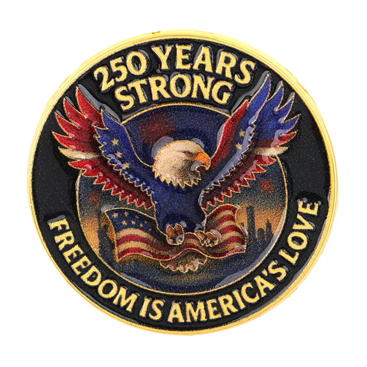 American Flag Lapel Pins for Backpacks Brooches for Women Enamel Pin Fashion Jewelry Accessories 250th Anniversary Gift