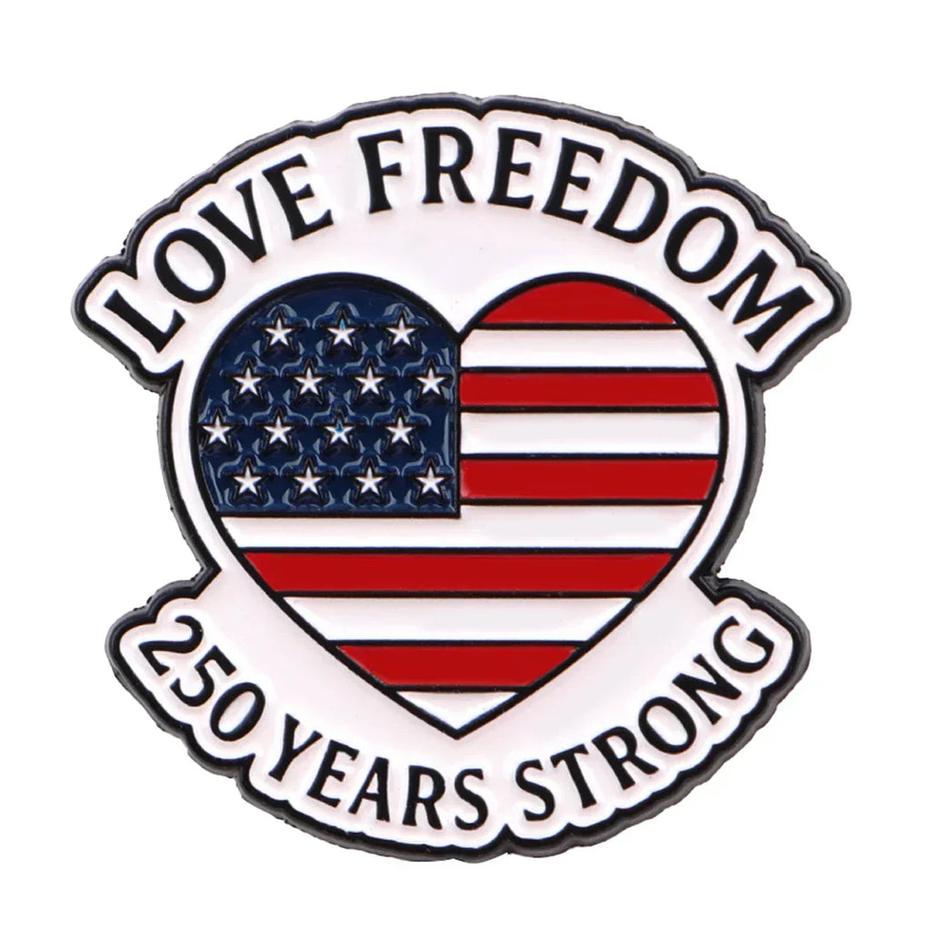 American Flag Lapel Pins for Backpacks Brooches for Women Enamel Pin Fashion Jewelry Accessories 250th Anniversary Gift