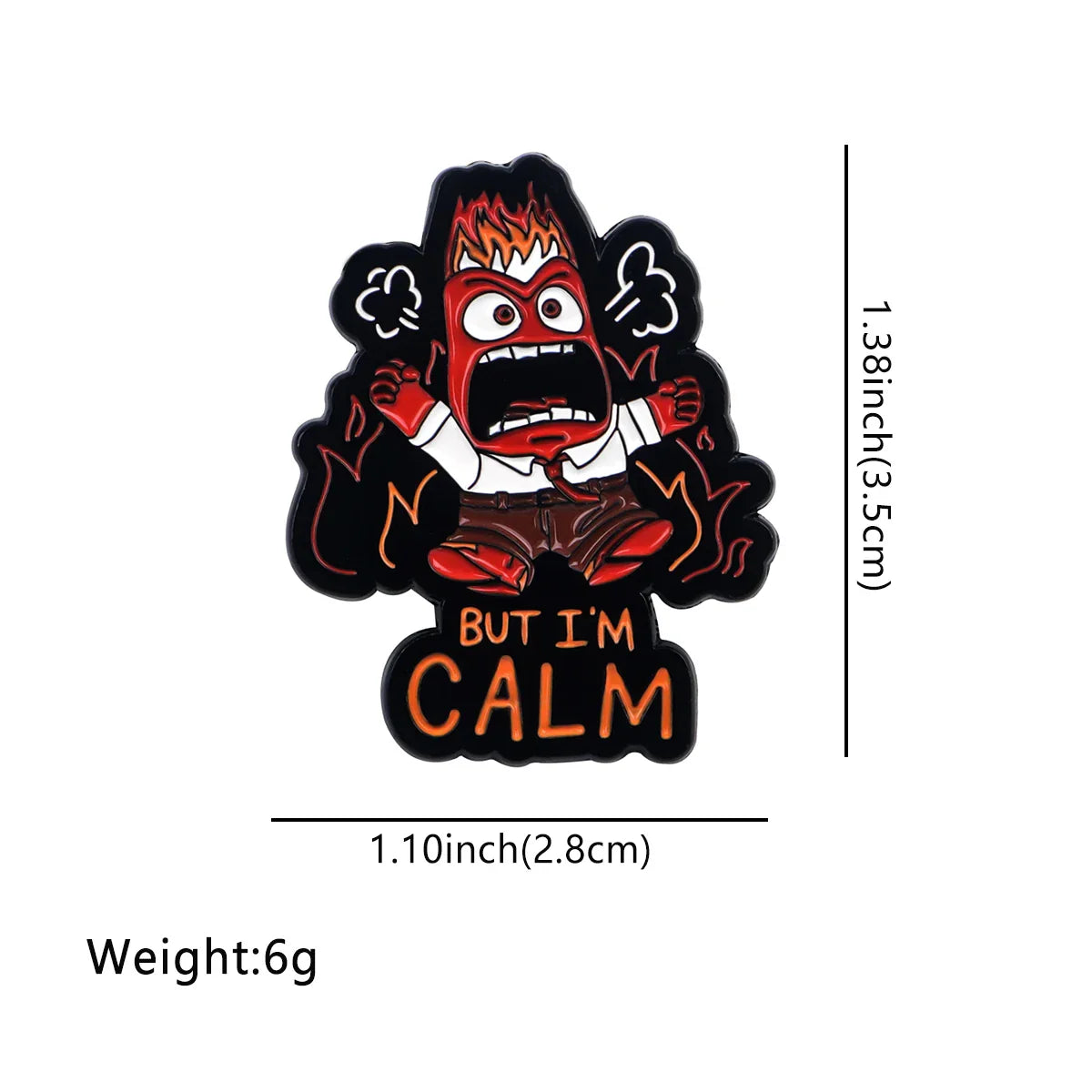 Anger Angry Enamel Pin 1