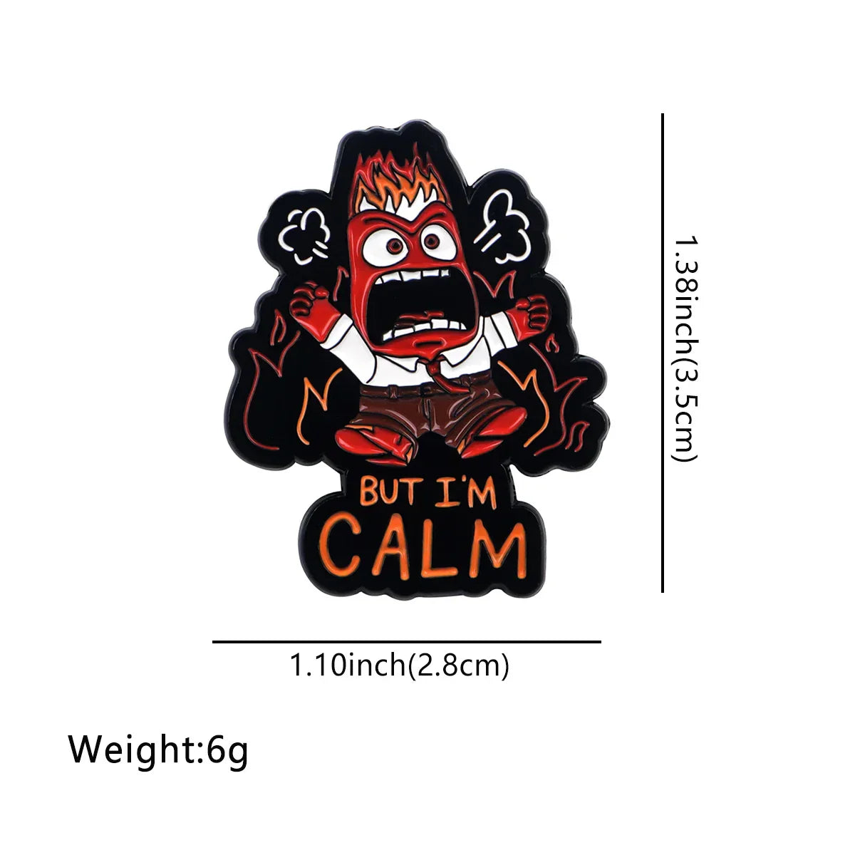 Anger Angry Enamel Pin 1
