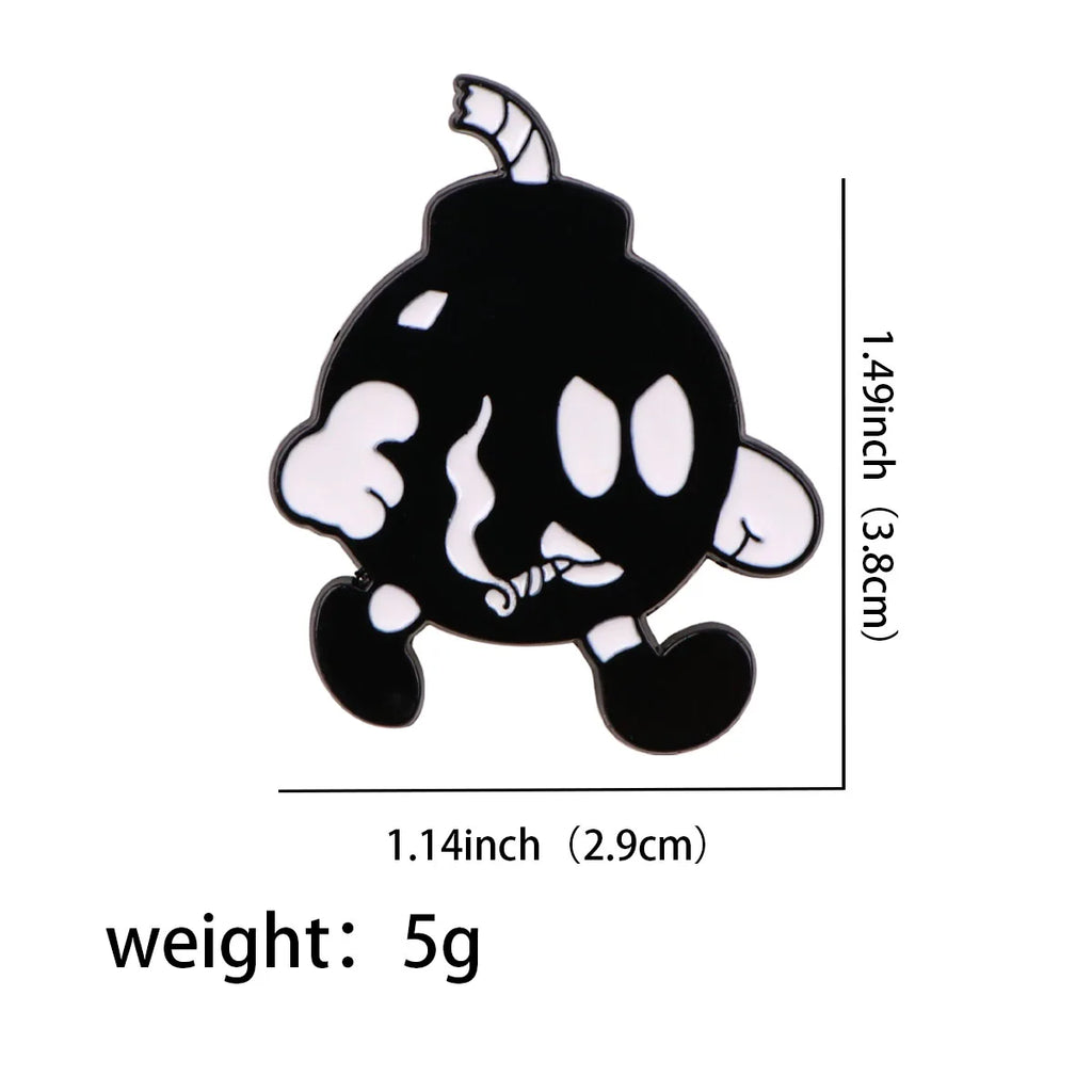Angry Bomb Enamel Pin 1