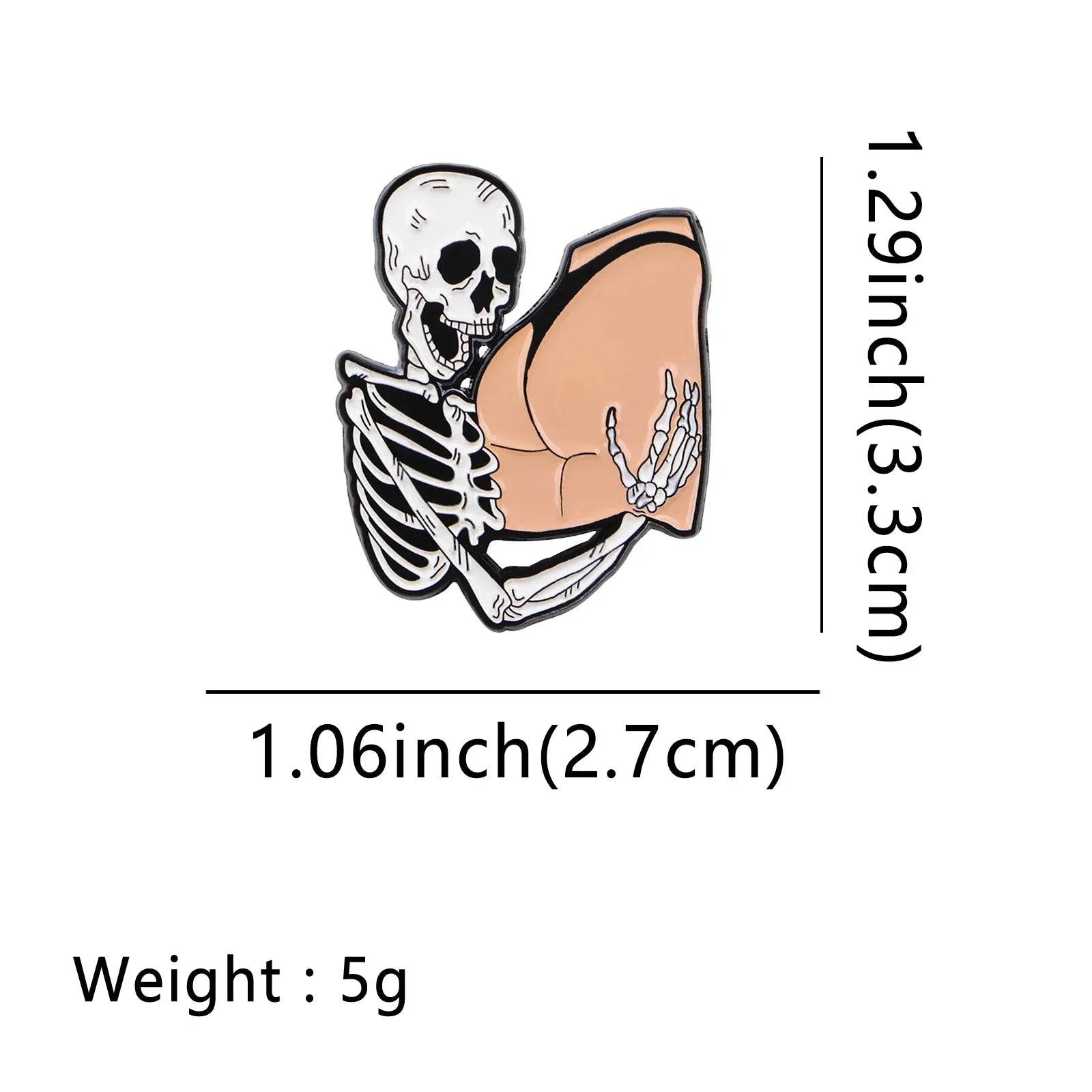Ass Skeleton Enamel Pin 1