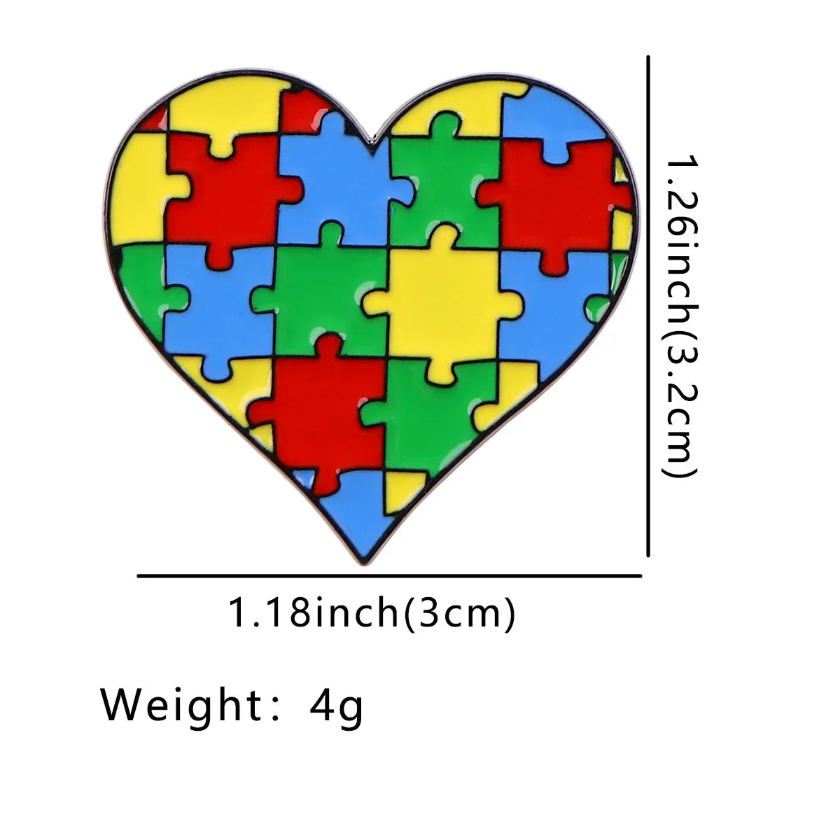 Autism Awareness Puzzle Enamel Pin 1