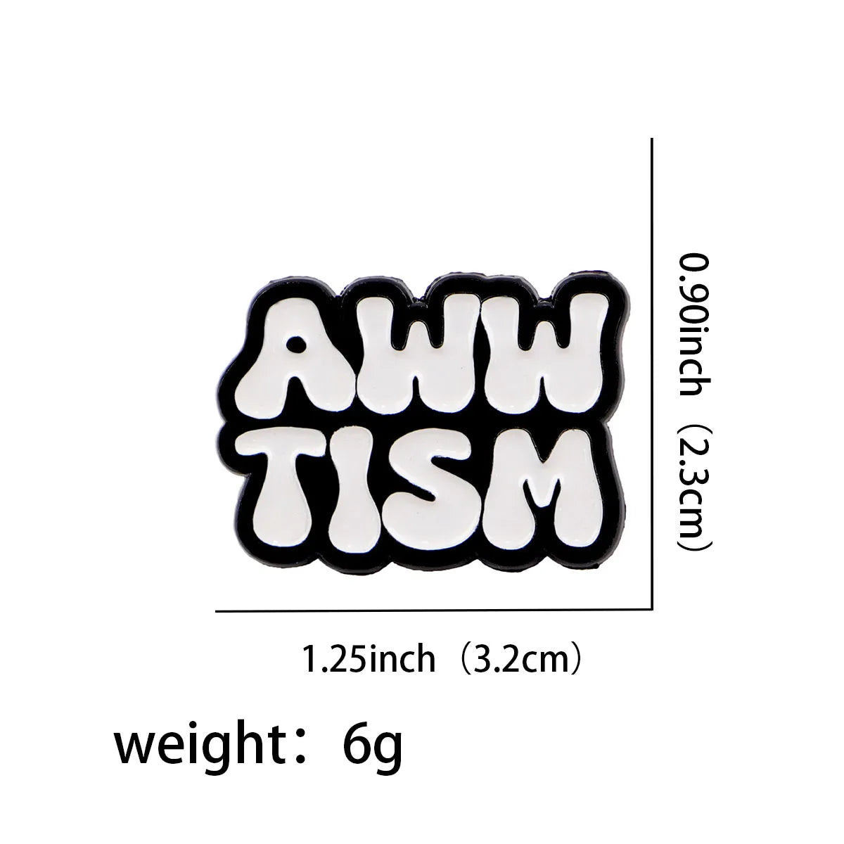 Awwtism Autism Enamel Pin 1