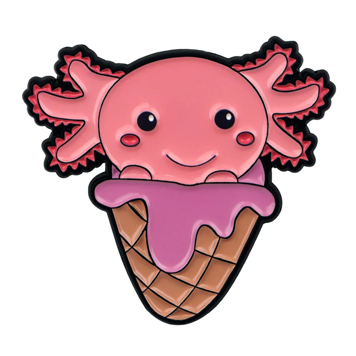 Axolotl Ice Cream Enamel Pin 1