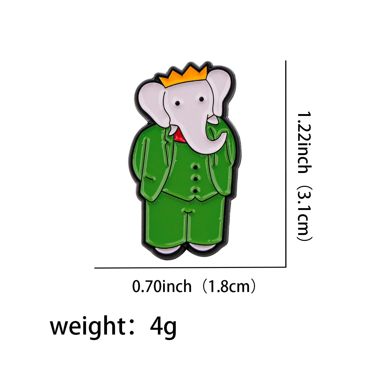 Babar Elephant Enamel Pin 1
