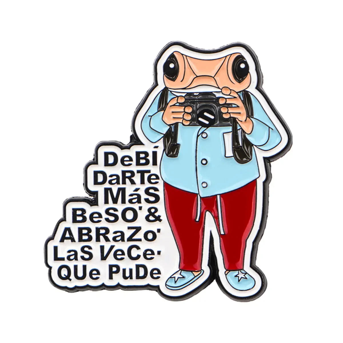 Vintage Camera & Frog Enamel Pin Quote Brooch Pines Lapel Pins Badge on Backpack Clothing Accessories Funny Jewelry