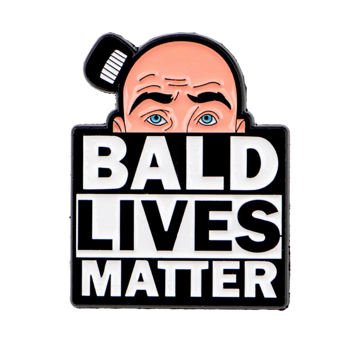 Funny Bald Enamel Pin Vintage Brooch Pines Lapel Pins Badge on Backpack Clothing Accessories Fashion Jewelry Fathers