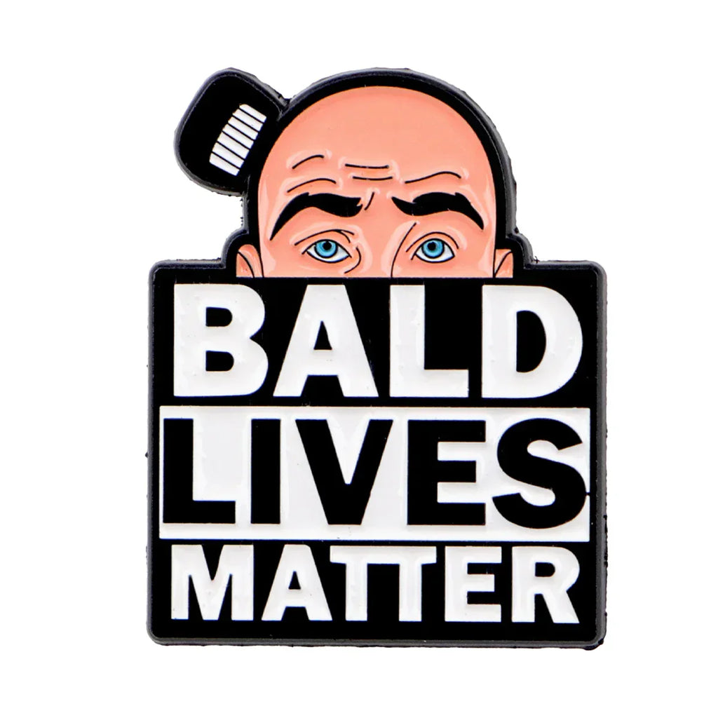 Funny Bald Enamel Pin Vintage Brooch Pines Lapel Pins Badge on Backpack Clothing Accessories Fashion Jewelry Fathers