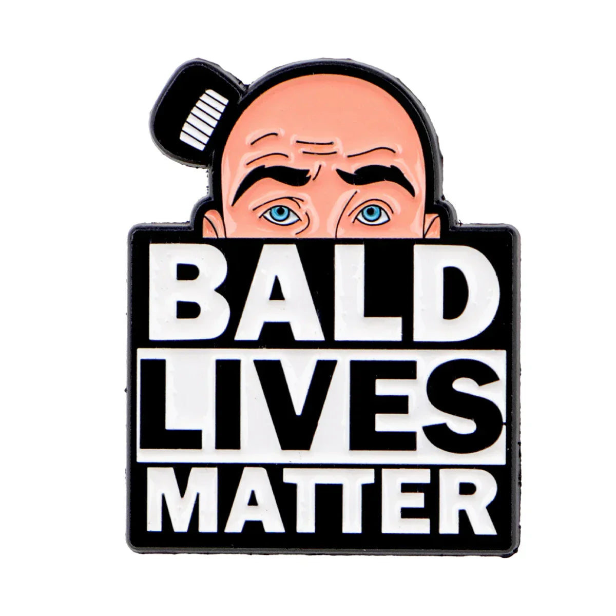 Funny Bald Enamel Pin Vintage Brooch Pines Lapel Pins Badge on Backpack Clothing Accessories Fashion Jewelry Fathers