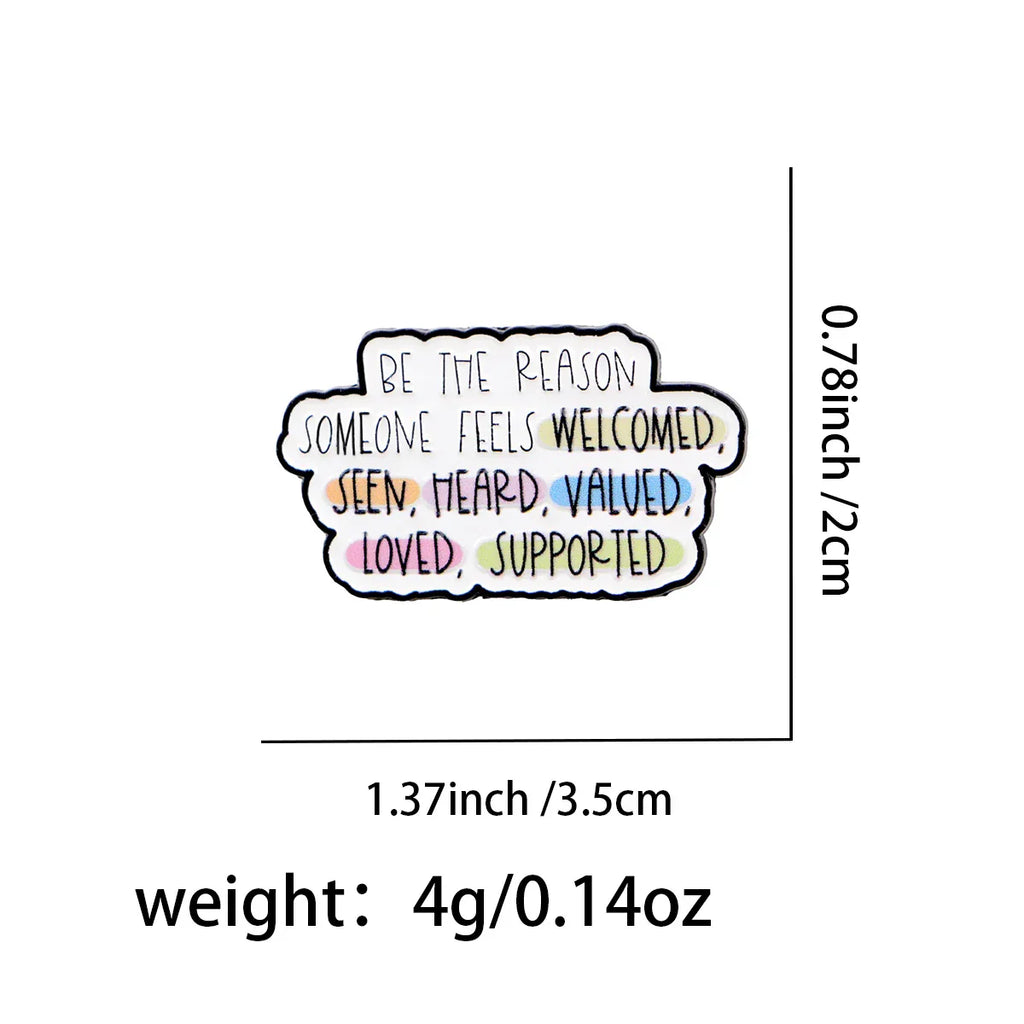 ’BE THE REASON’ Enamel Pin Quotes Brooch Pines Lapel Pins Badge on Backpack Clothing Accessories Fashion Jewelry