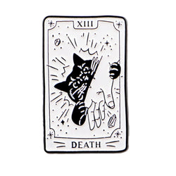 Black Cat Tarot Card Enamel Pin Brooch Pines Lapel Pins Badge on Backpack Clothing Accessories Halloween Jewelry