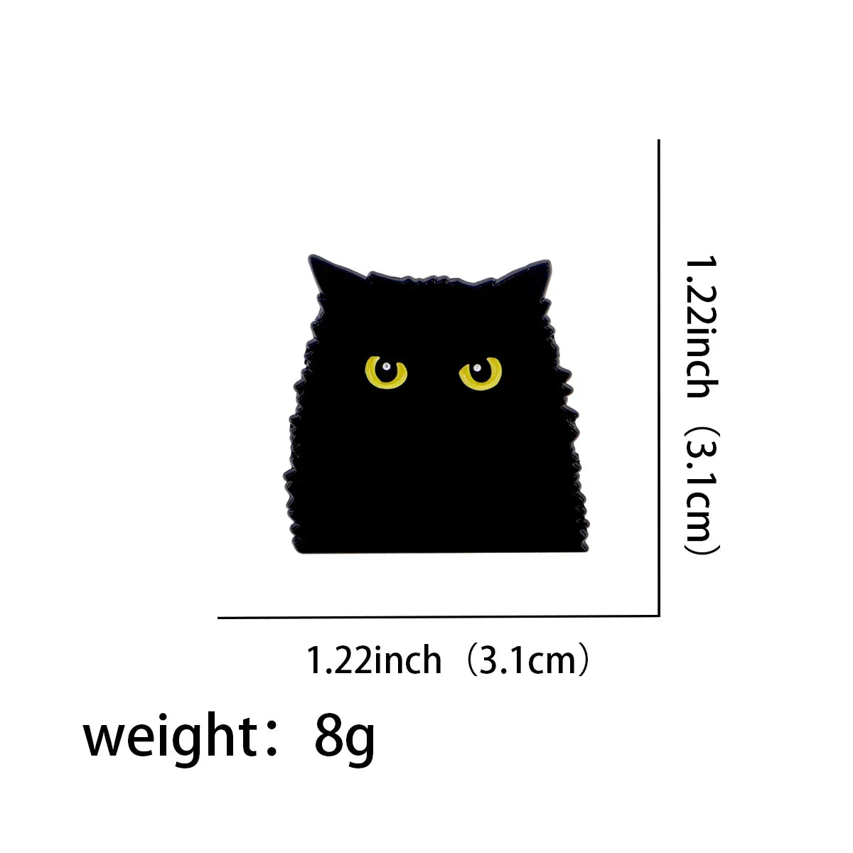 Black Cat Enamel Pin 1