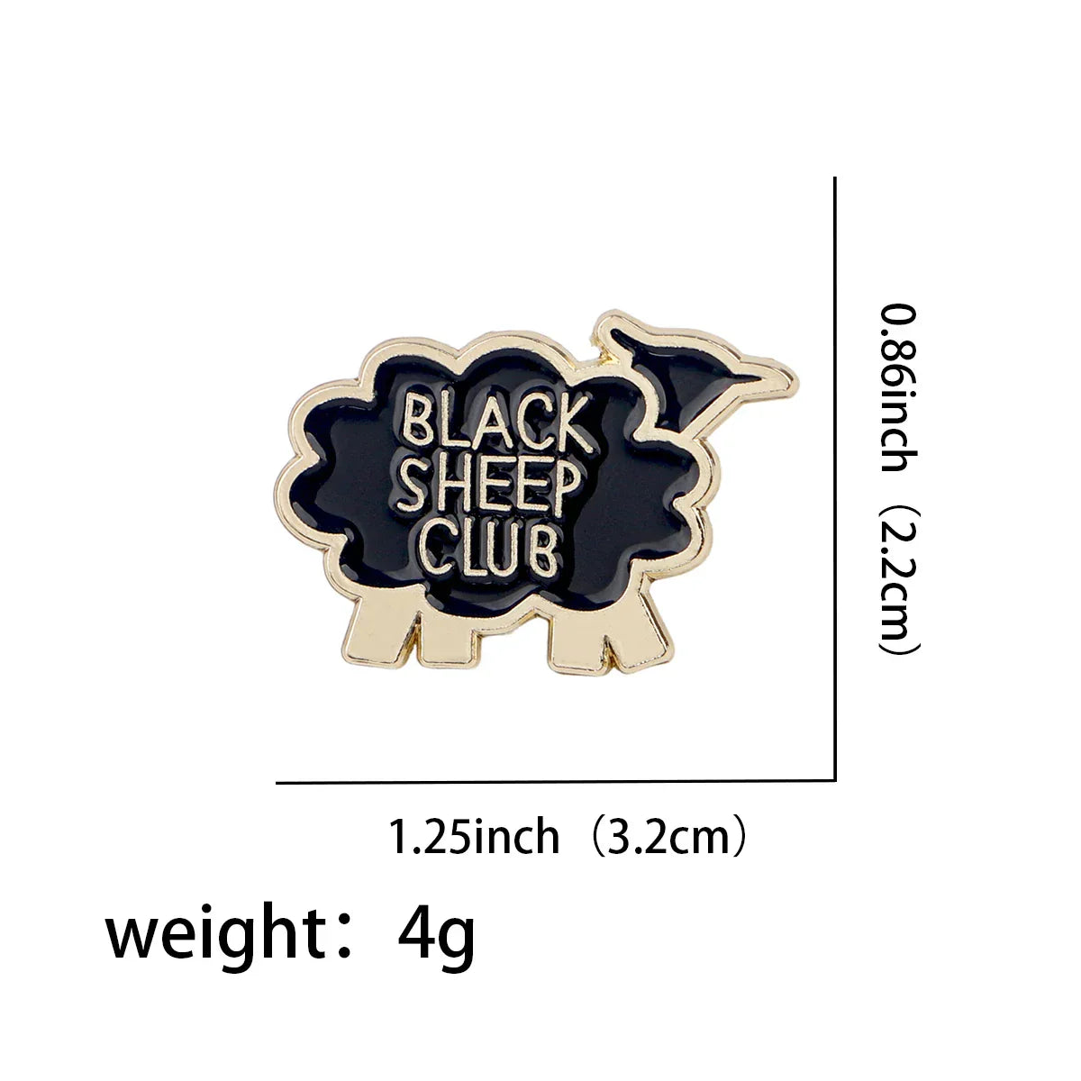 Black Sheep Club Enamel Pin 1