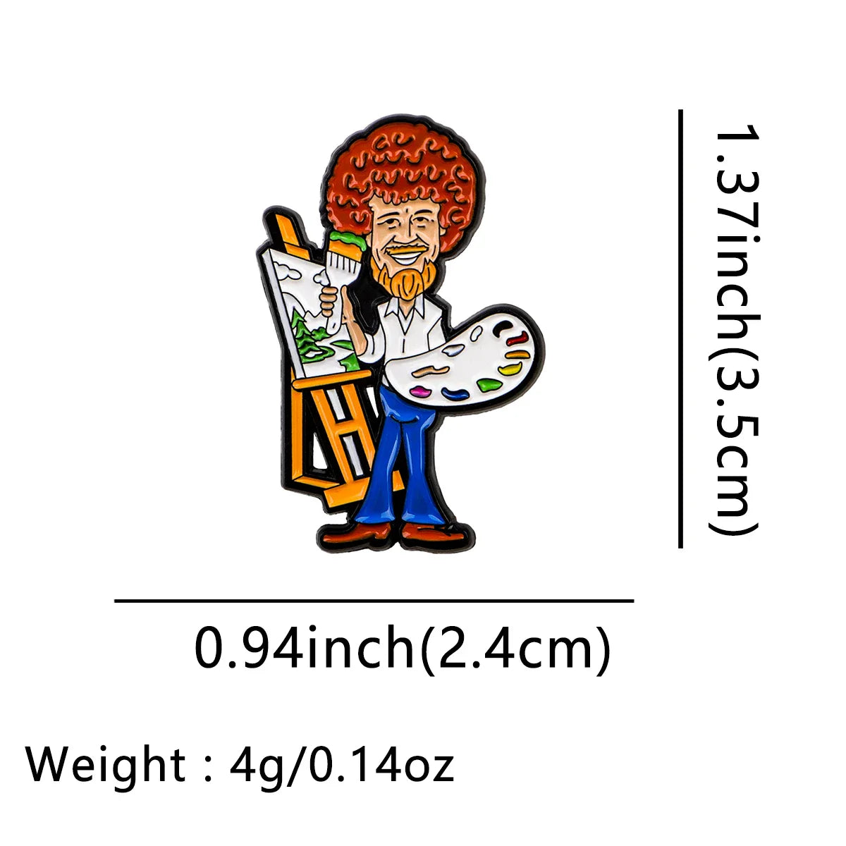 Bob Ross Enamel Pin 1