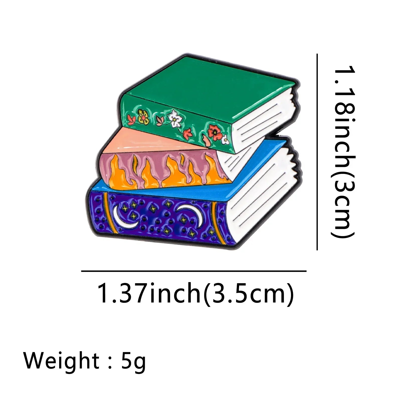 Books Enamel Pin 1