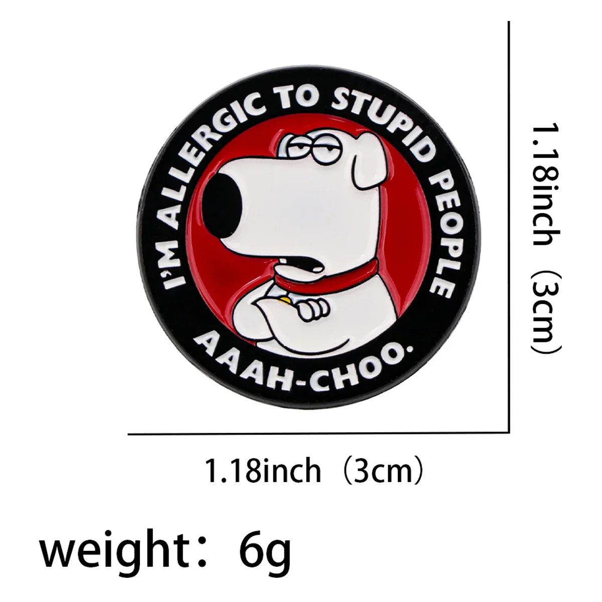 Brian Griffin Enamel Pin 1