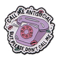 ’CALL ME’ Enamel Pin Telephone Quotes Brooch Pines Lapel Pins Badge on Backpack Clothing Accessories Funny Jewelry