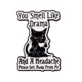 Cartoon Black Cat Enamel Pin Funny Quotes Brooch Pines Lapel Pins Badge on Backpack Clothing Accessories Animal Jewelry