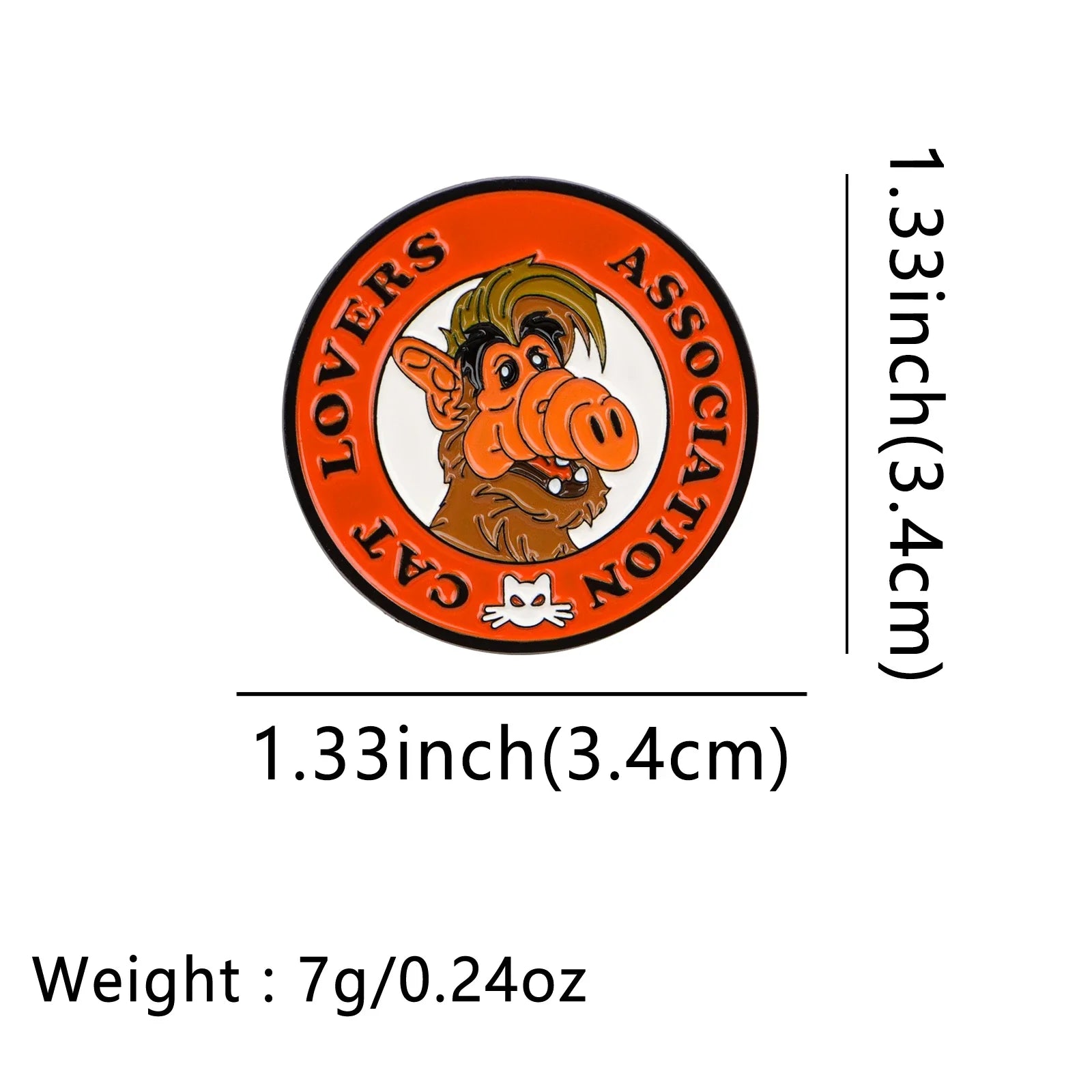Cat Lovers Alf Enamel Pin 1