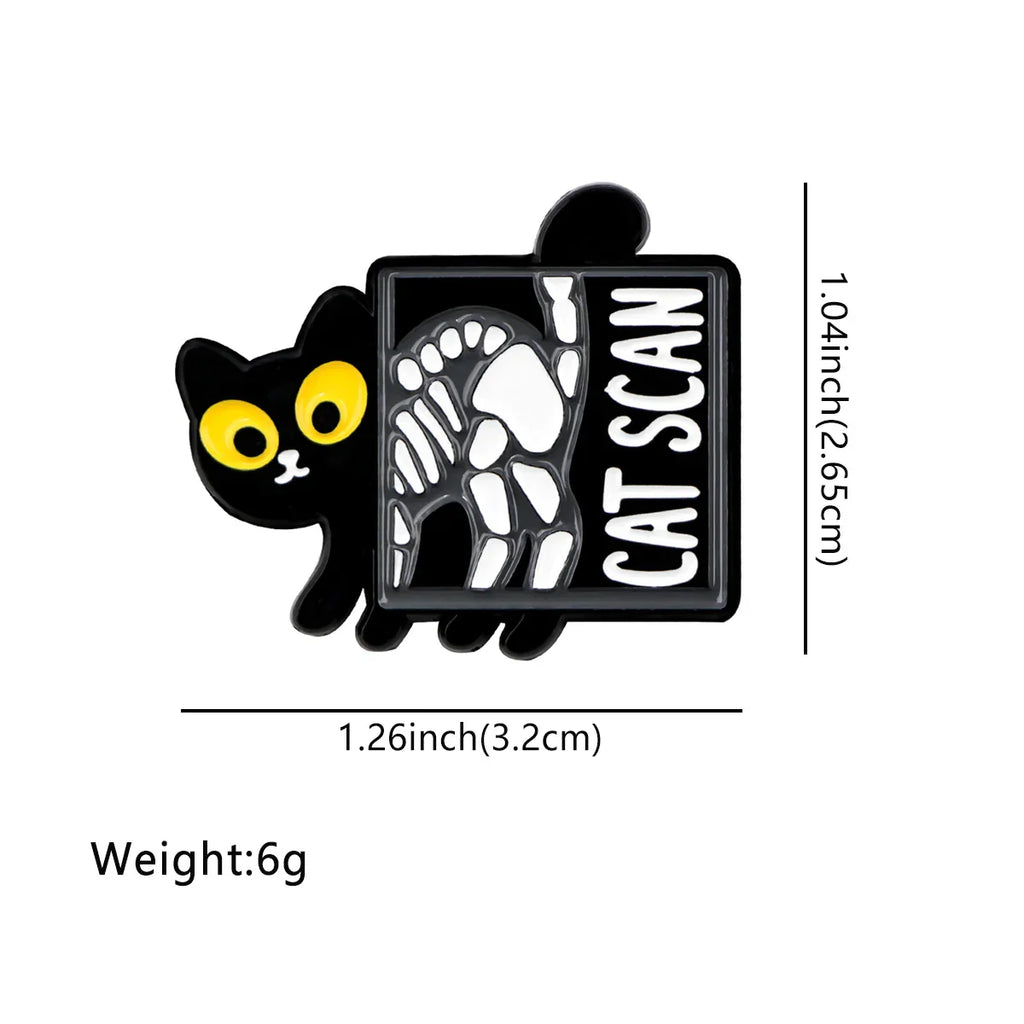 Cat Scan Enamel Pin 1