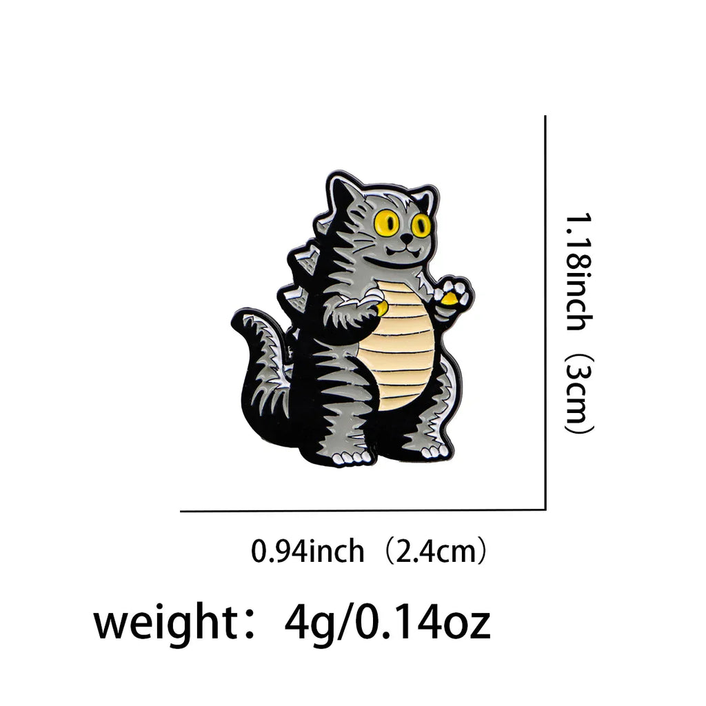 Catzilla Enamel Pin 1
