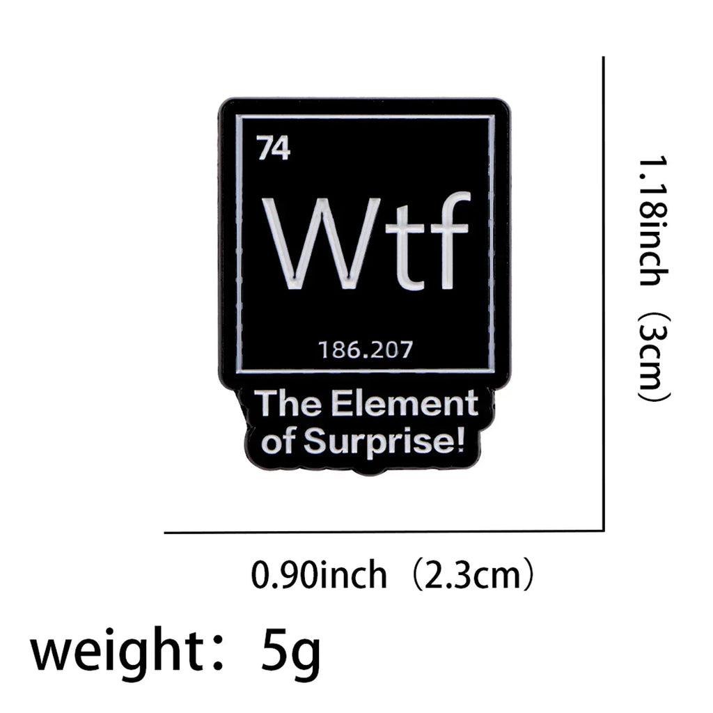 Chemical Element 74 Enamel Pin 1
