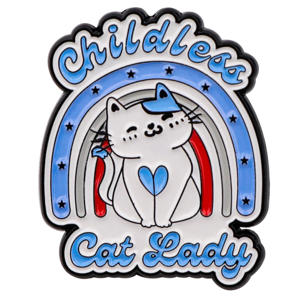 Childless Cat Lady Enamel Pin 1